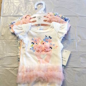 Baby Kiss girls 3 pc bodysuits